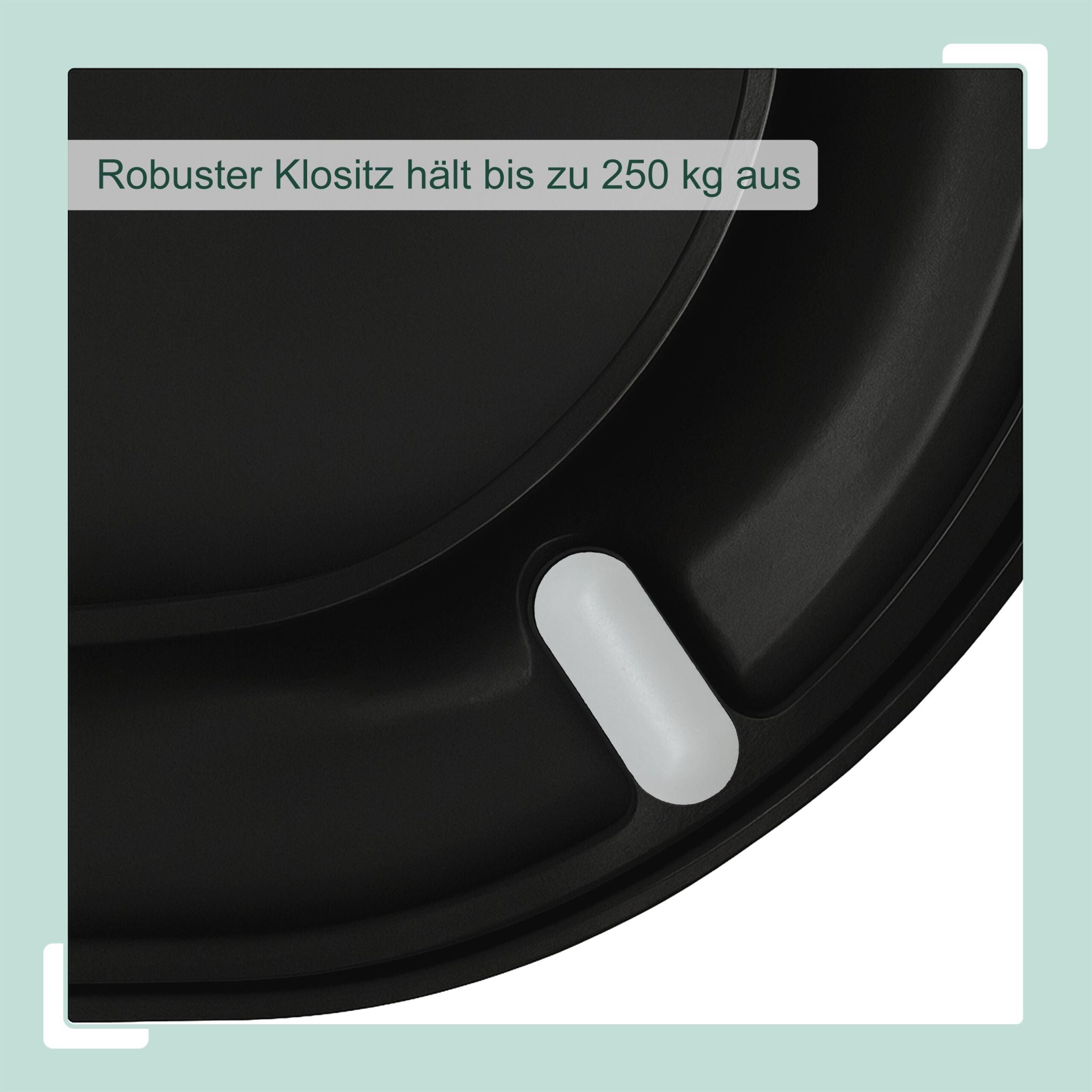 Toilettendeckel mit Absenkautomatik Schwarz von Relaxdays