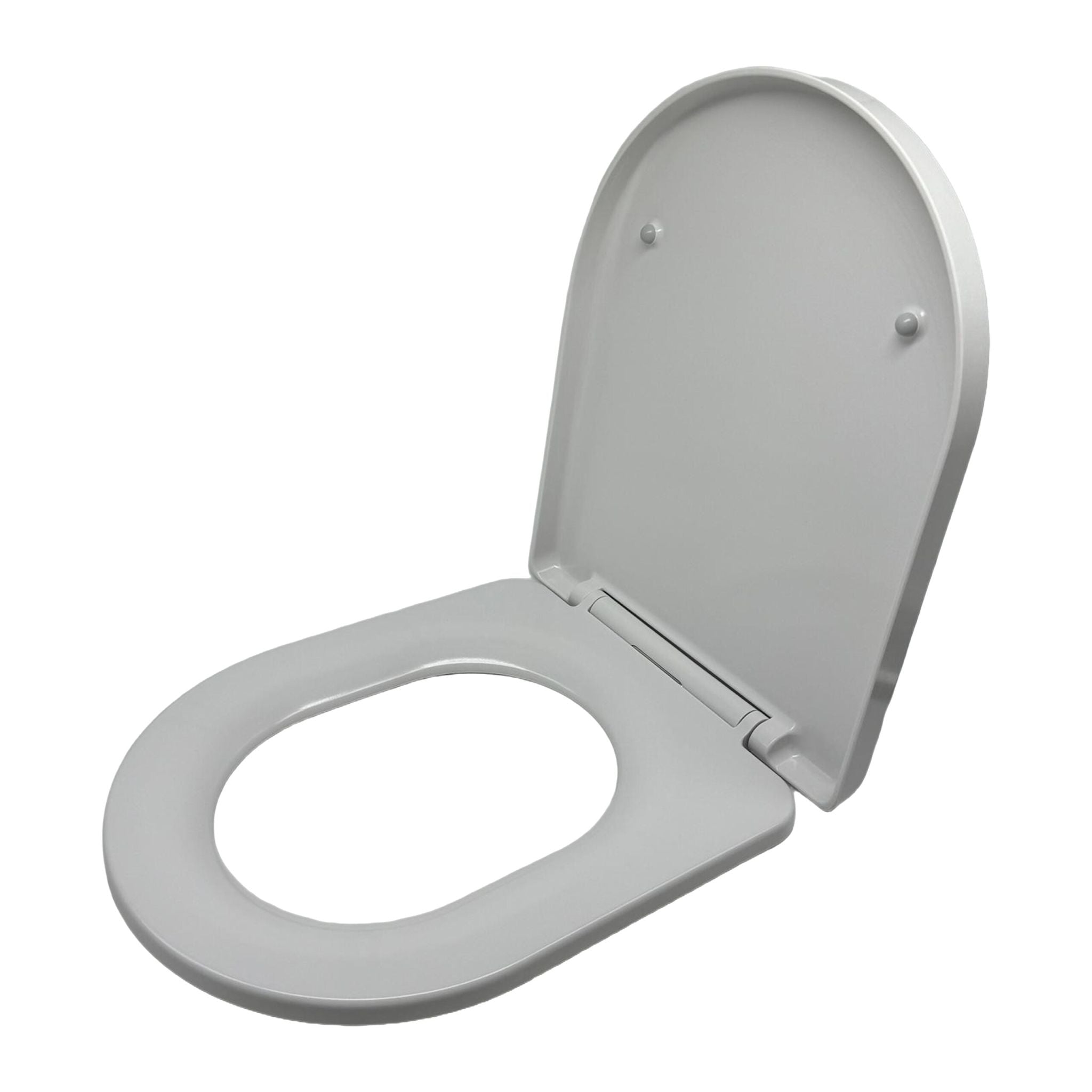 Toilettendeckel mit Absenkautomatik Weiss von Relaxdays