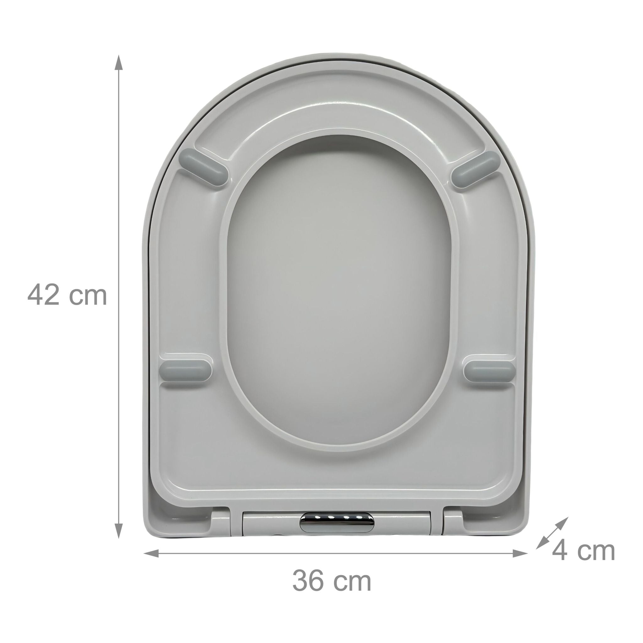 Toilettendeckel mit Absenkautomatik Weiss von Relaxdays