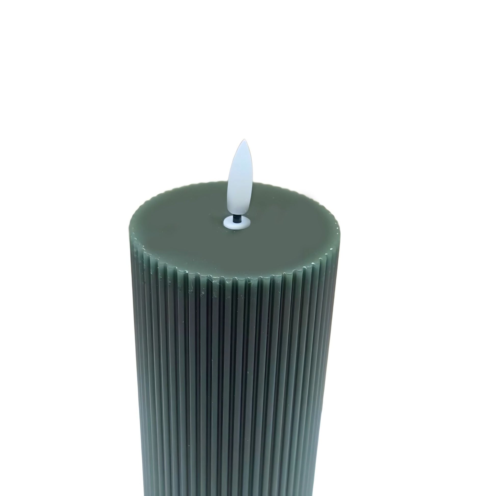LED Kerzen 3er-Set Dunkelgrün von Relaxdays