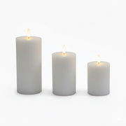 LED Kerzen 3er-Set Grau von Relaxdays