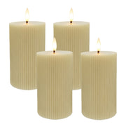 LED Kerzen 4er-Set 13cm Beige von Relaxdays