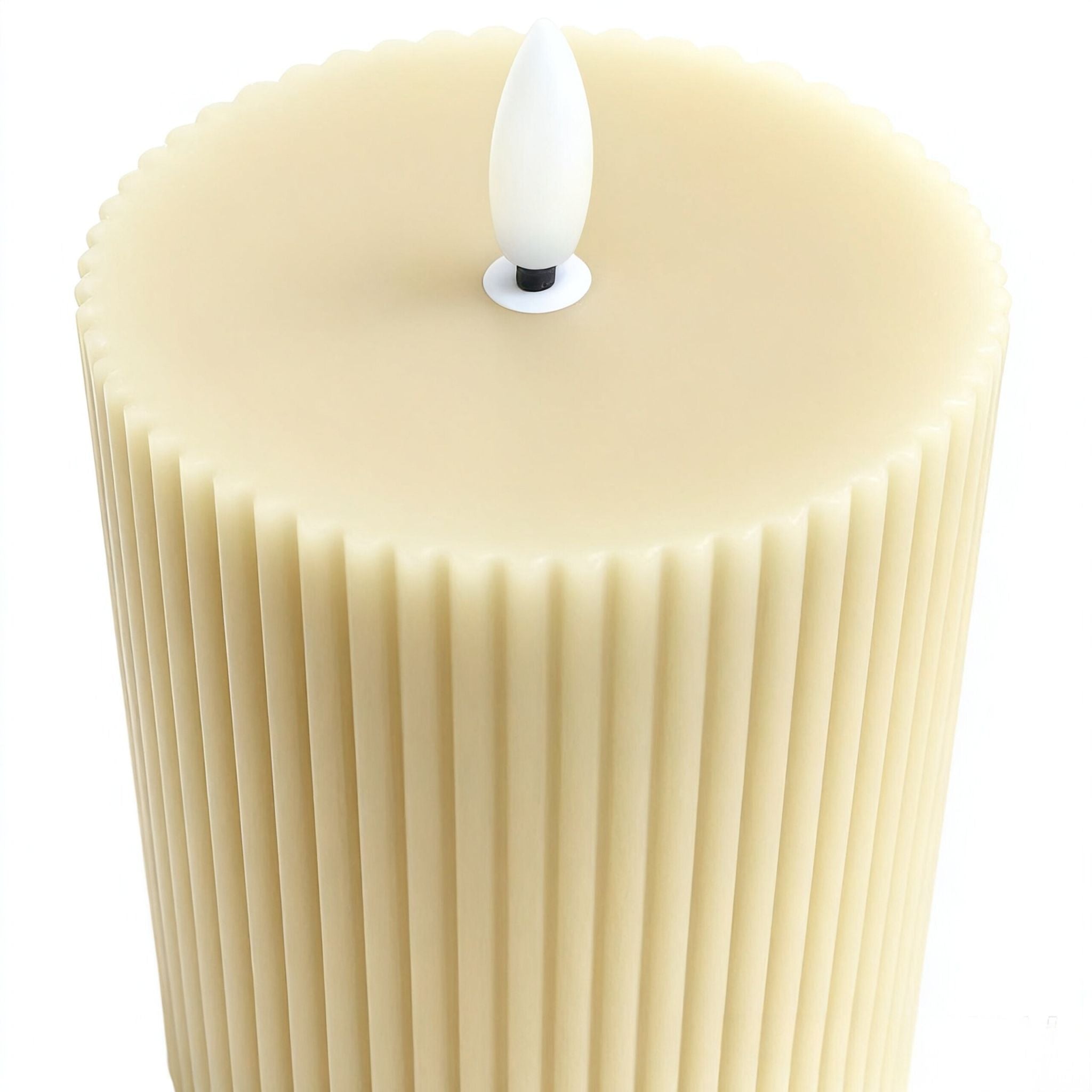 LED Kerzen 4er-Set 13cm Beige von Relaxdays