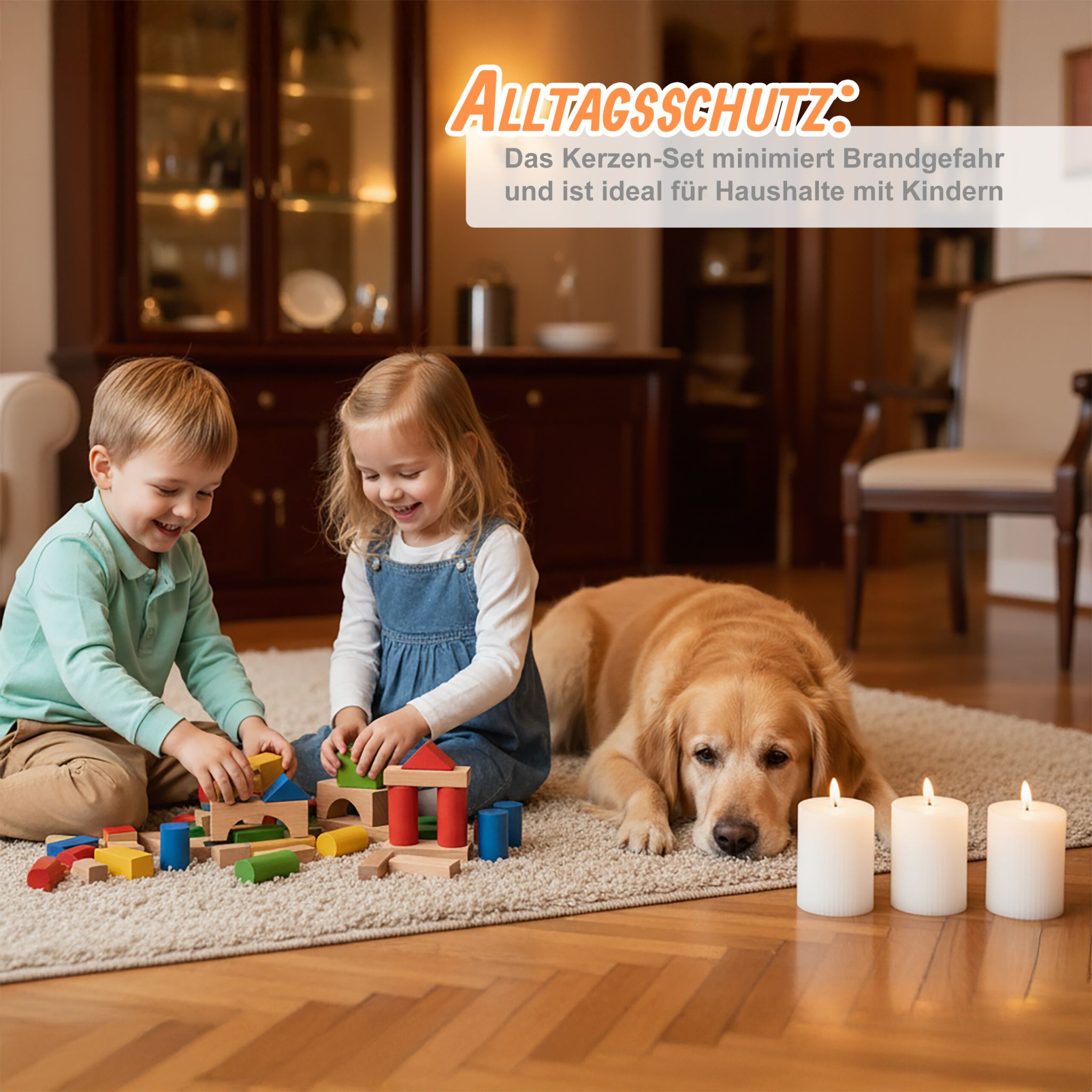 LED Kerzen 4er-Set 13cm Dunkelgrün von Relaxdays