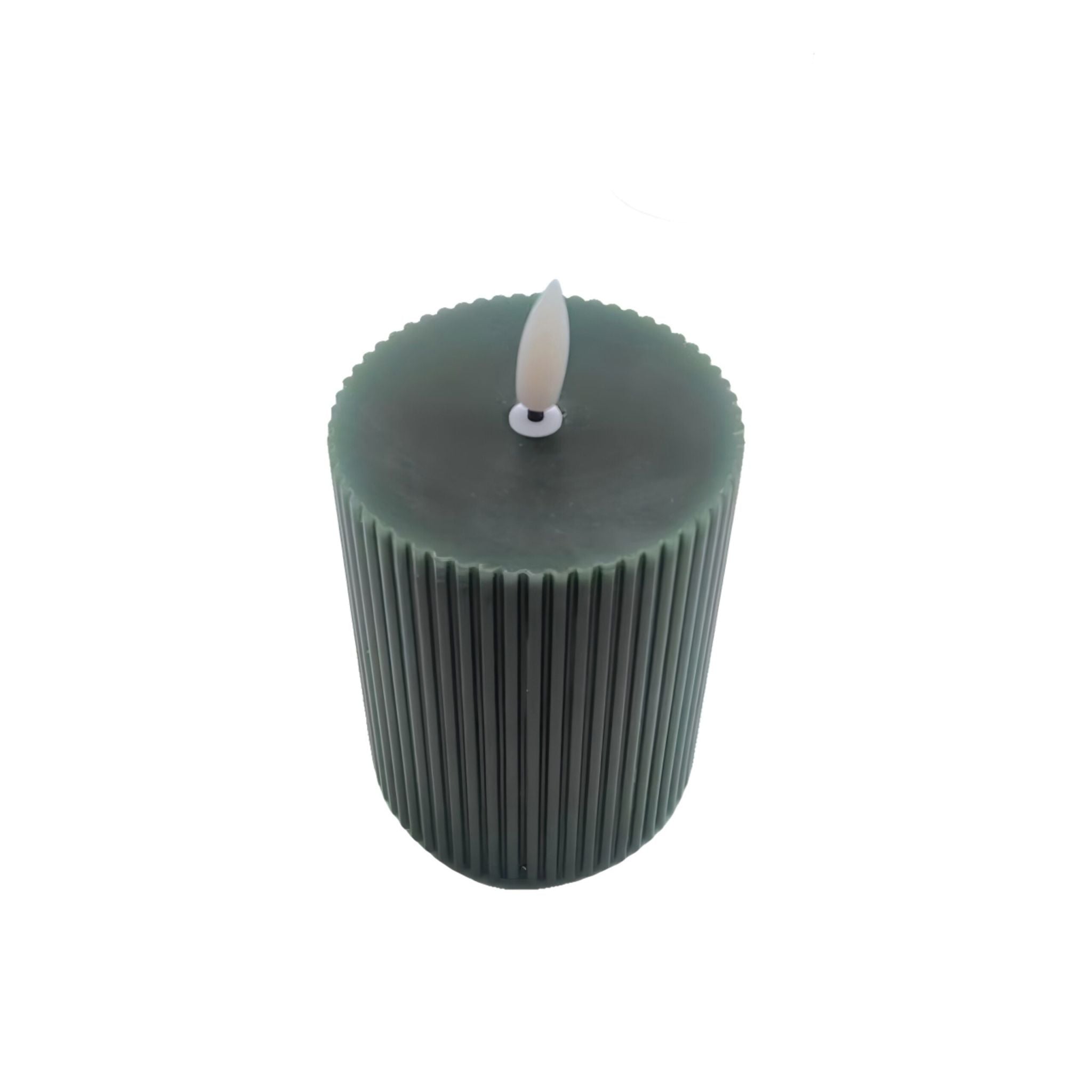 LED Kerzen 4er-Set 13cm Dunkelgrün von Relaxdays