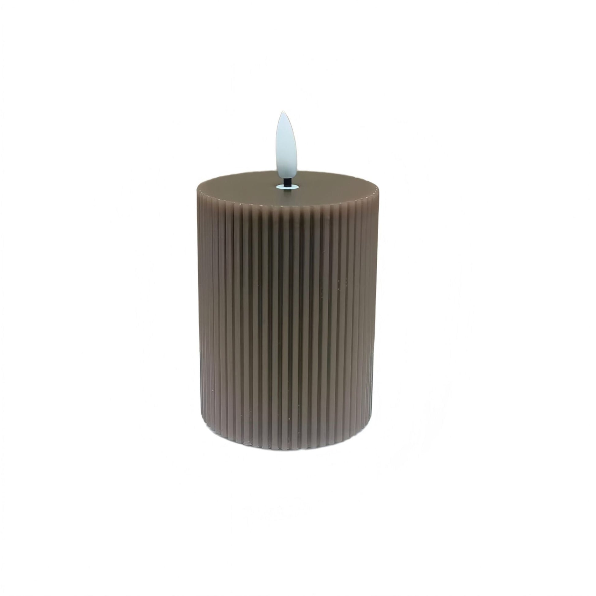 LED Kerzen 4er-Set 13cm Braun von Relaxdays