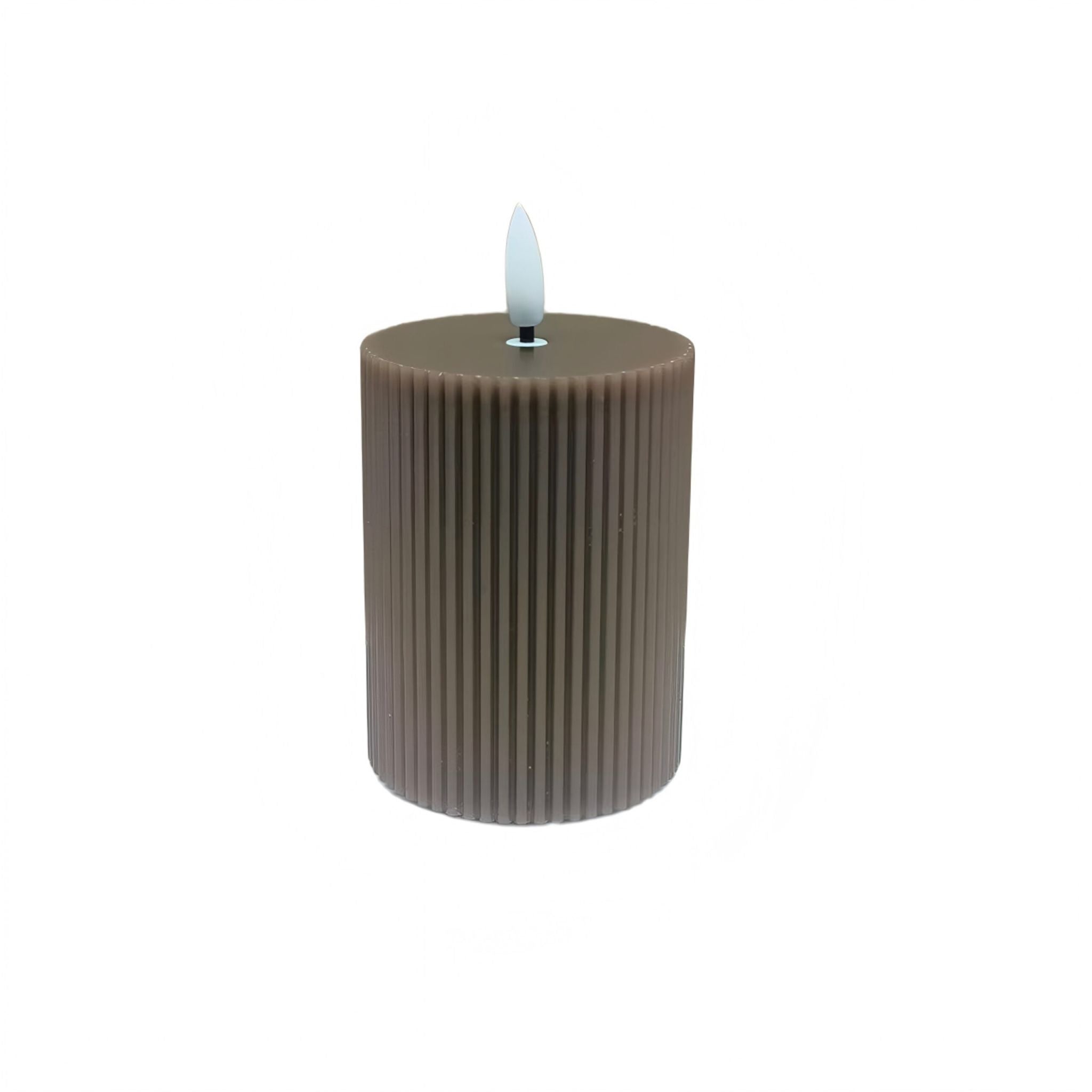 LED Kerzen 4er-Set 13cm Braun von Relaxdays