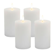 LED Kerzen 4er-Set 13cm Weiss von Relaxdays