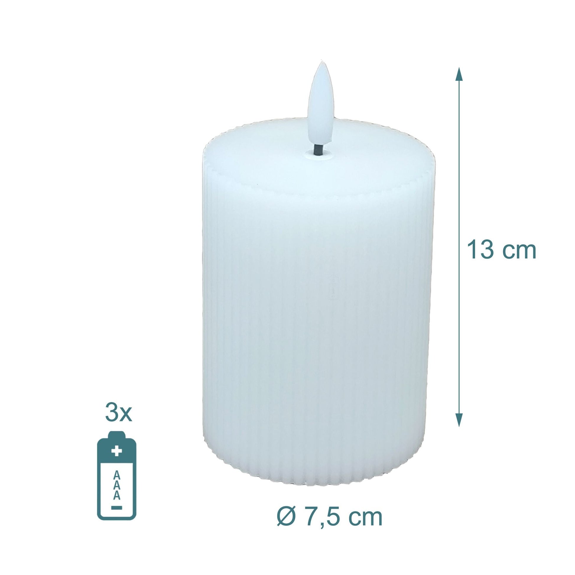 LED Kerzen 4er-Set 13cm Weiss von Relaxdays