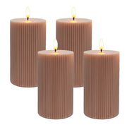 LED Kerzen 4er-Set 13cm Rosa von Relaxdays