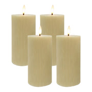 LED Kerzen 4er-Set 18cm Beige von Relaxdays