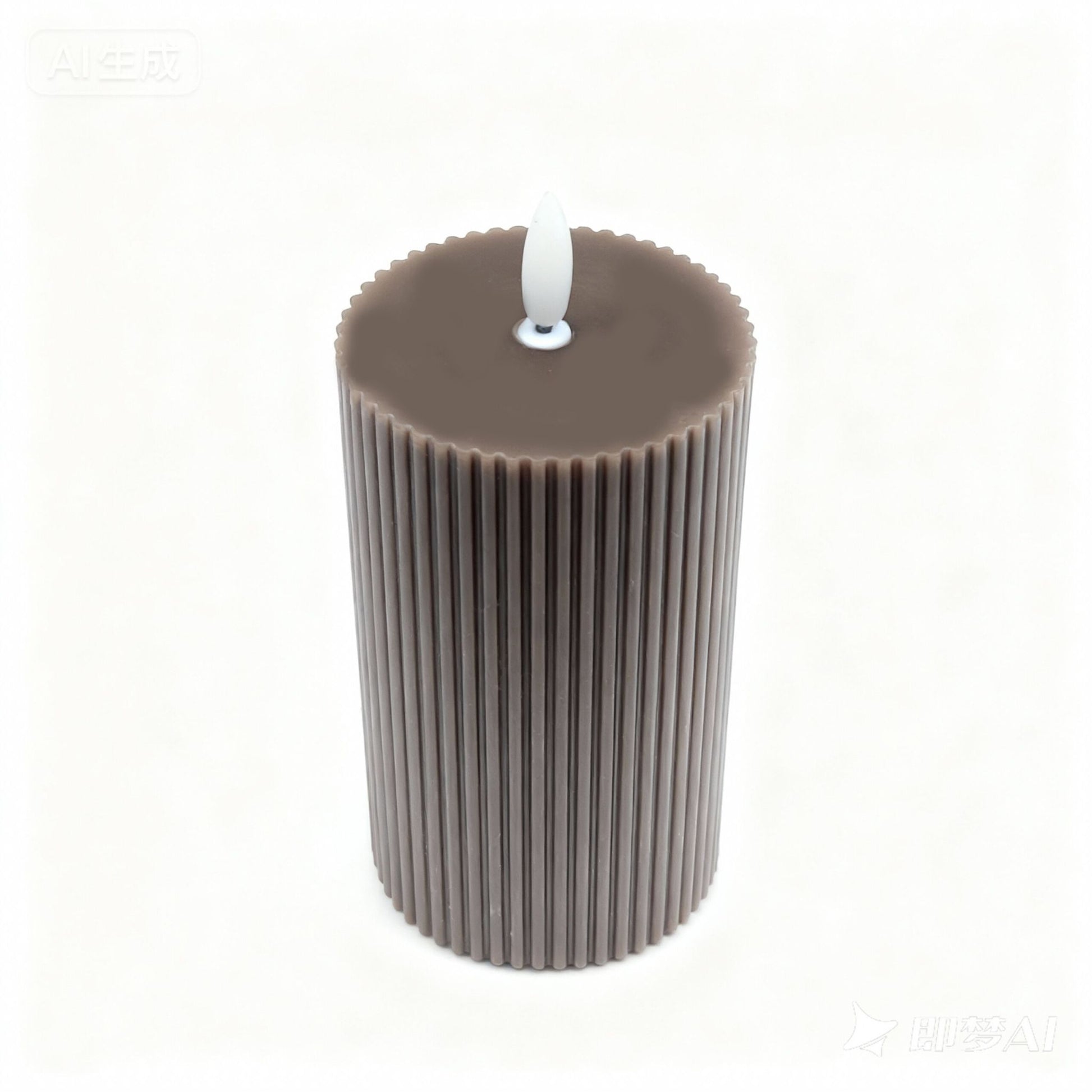 LED Kerzen 4er-Set 18cm Braun von Relaxdays