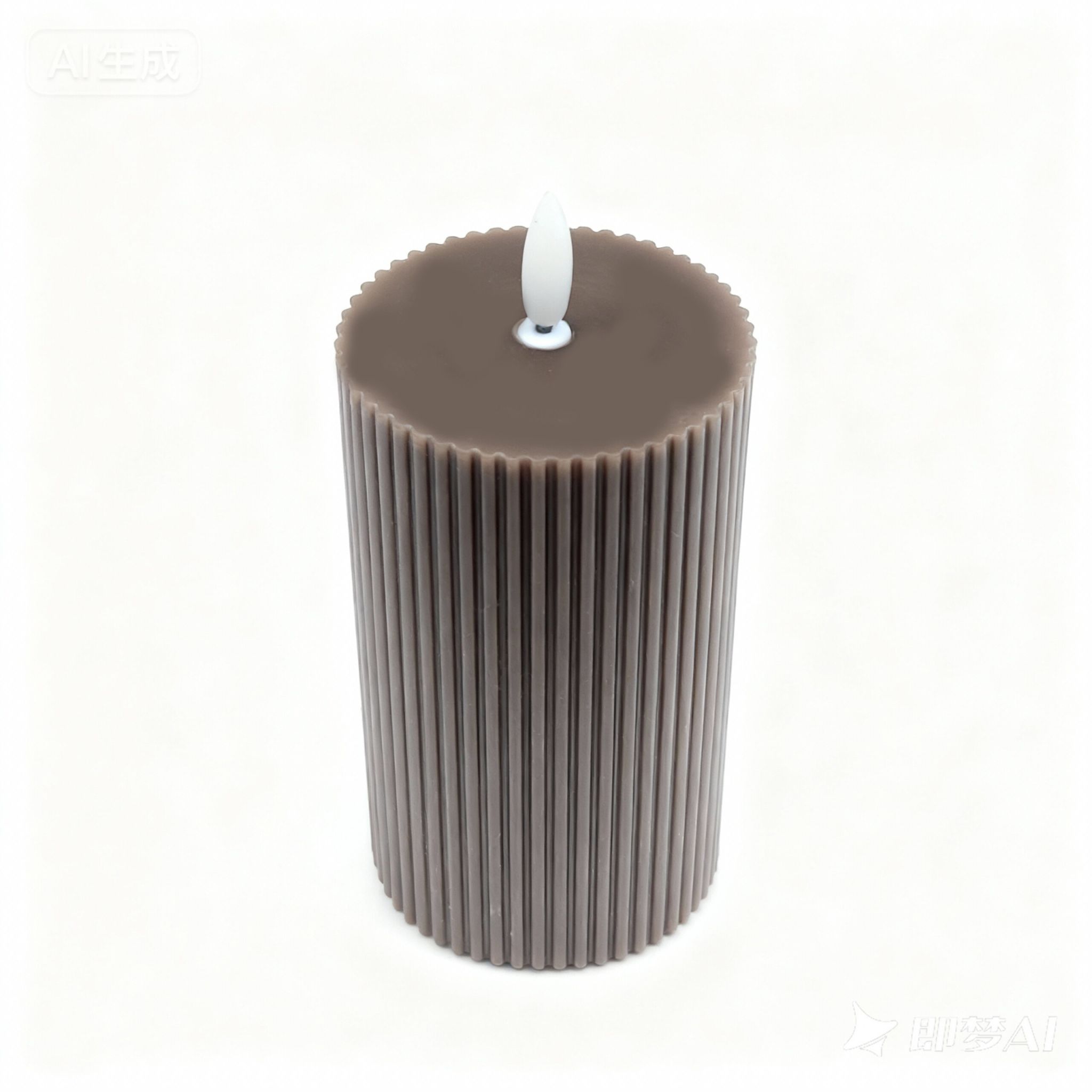 LED Kerzen 4er-Set 18cm Braun von Relaxdays