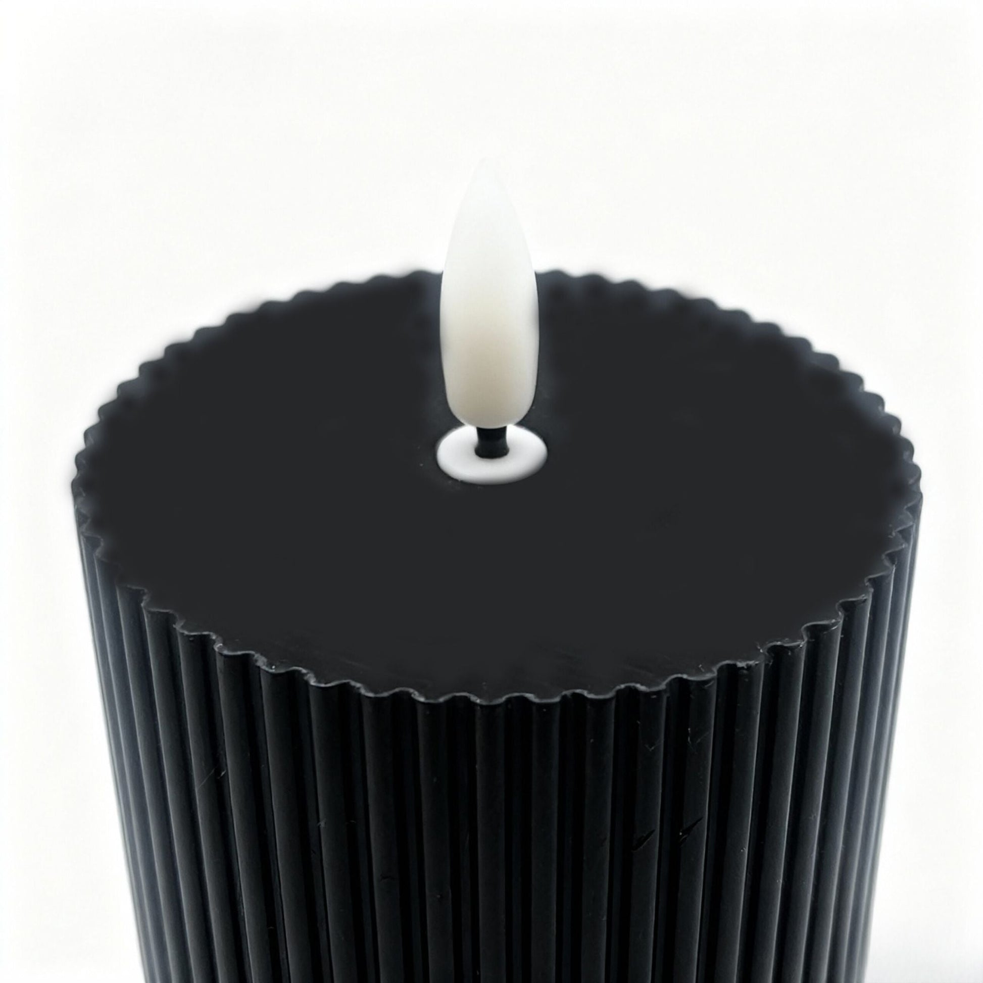 LED Kerzen 4er-Set 18cm Schwarz von Relaxdays