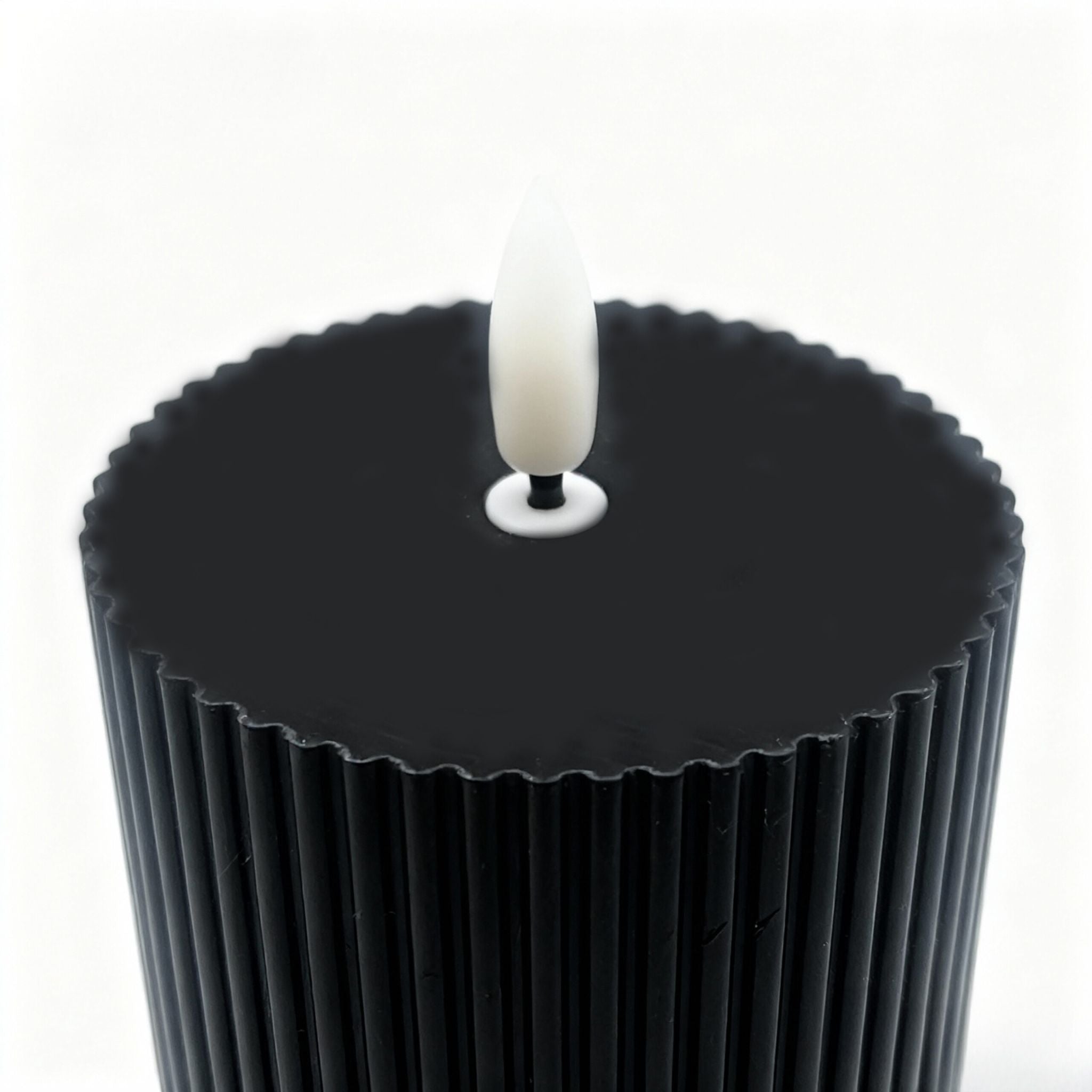 LED Kerzen 4er-Set 18cm Schwarz von Relaxdays