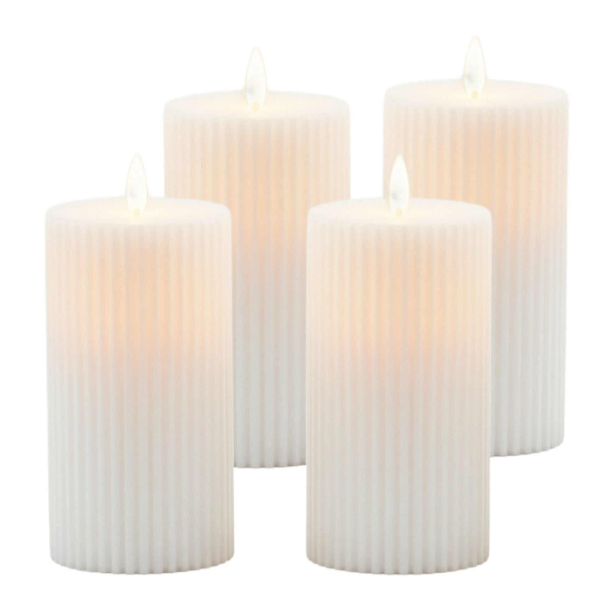 LED Kerzen 4er-Set 18cm Weiss von Relaxdays