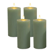 LED Kerzen 4er-Set 18cm Grün von Relaxdays