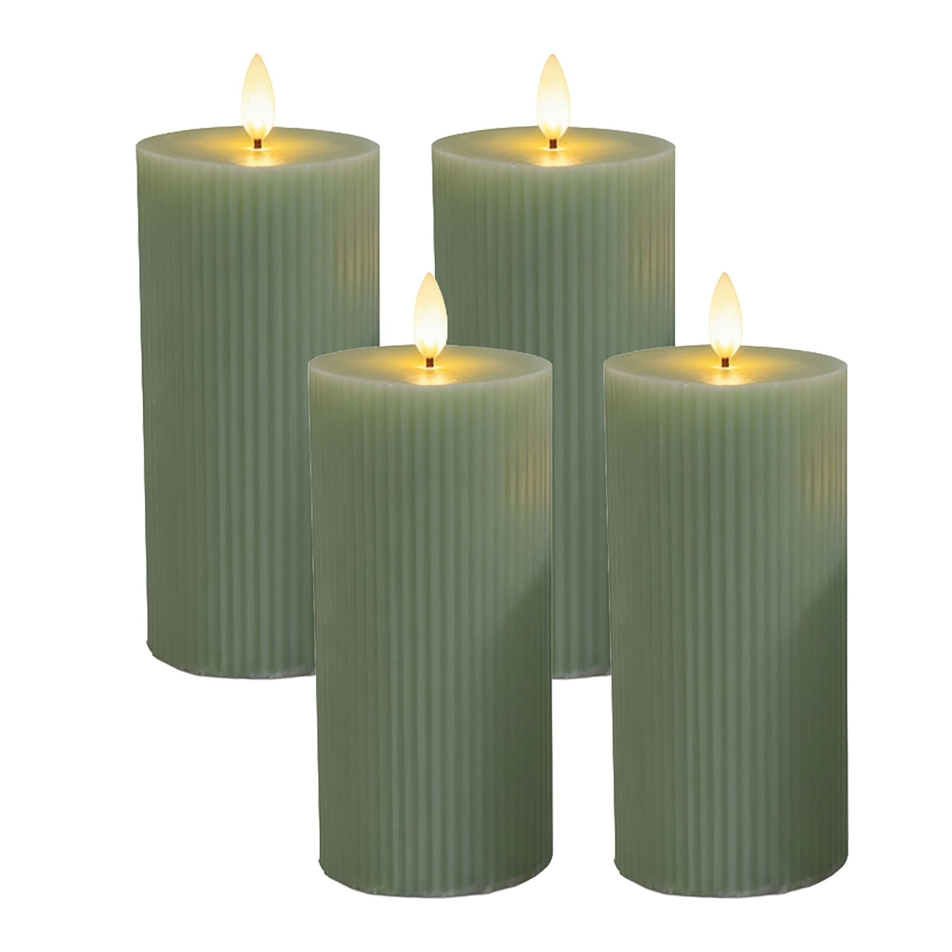 LED Kerzen 4er-Set 18cm Grün von Relaxdays