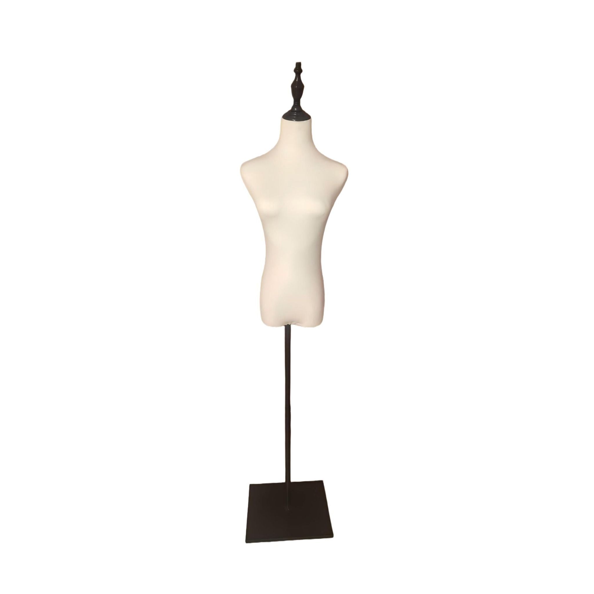 Weibliche Schneiderpuppe 36/38 Creme-Schwarz von Relaxdays