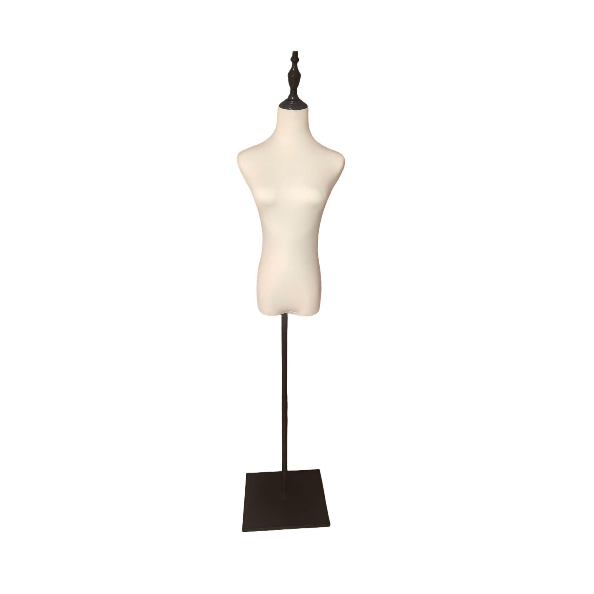 Weibliche Schneiderpuppe 36/38 Creme-Schwarz von Relaxdays