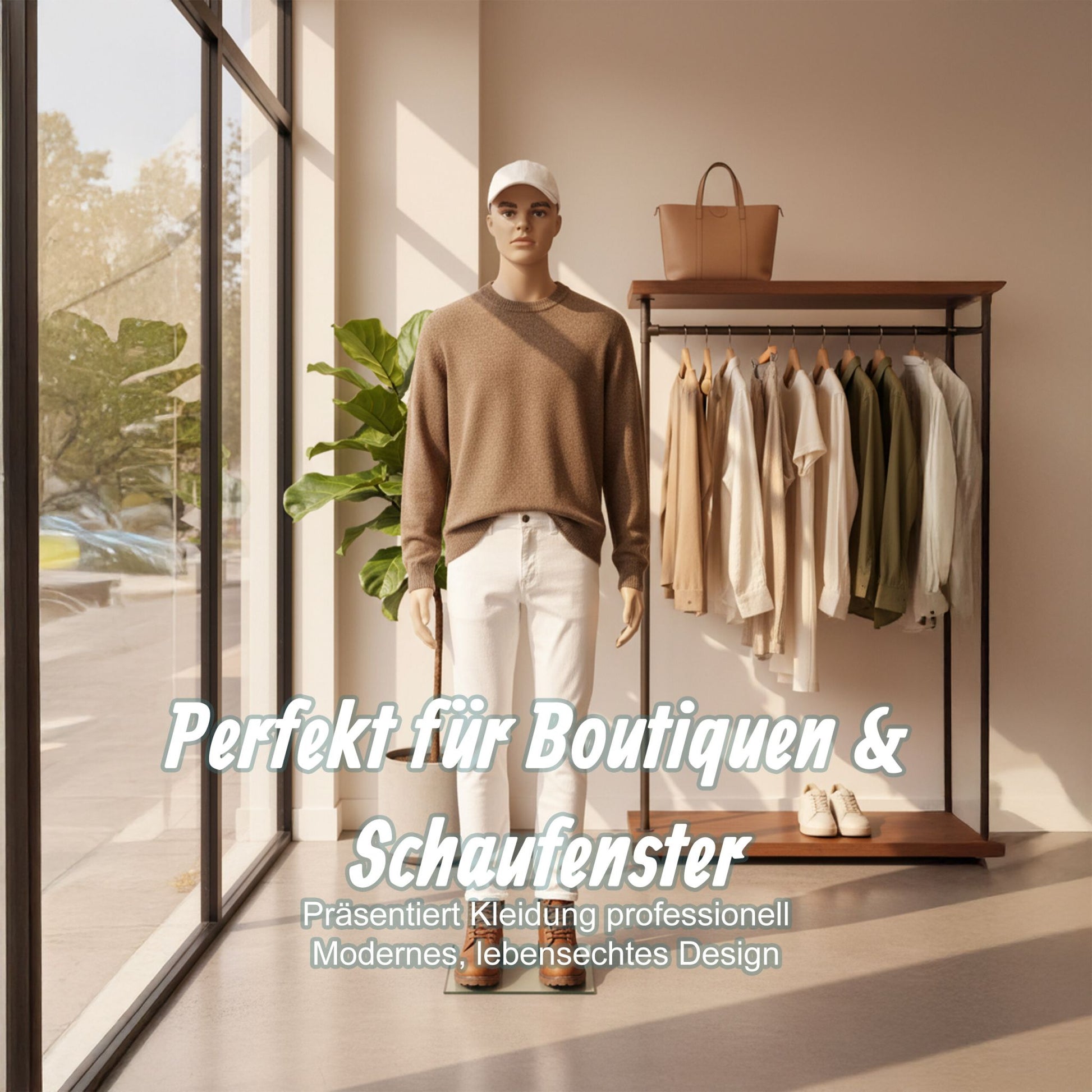 Schaufensterpuppe männlich Beige von Relaxdays