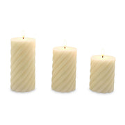 LED Kerzen 3er-Set Creme von Relaxdays