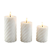 LED Kerzen 3er-Set Weiss von Relaxdays