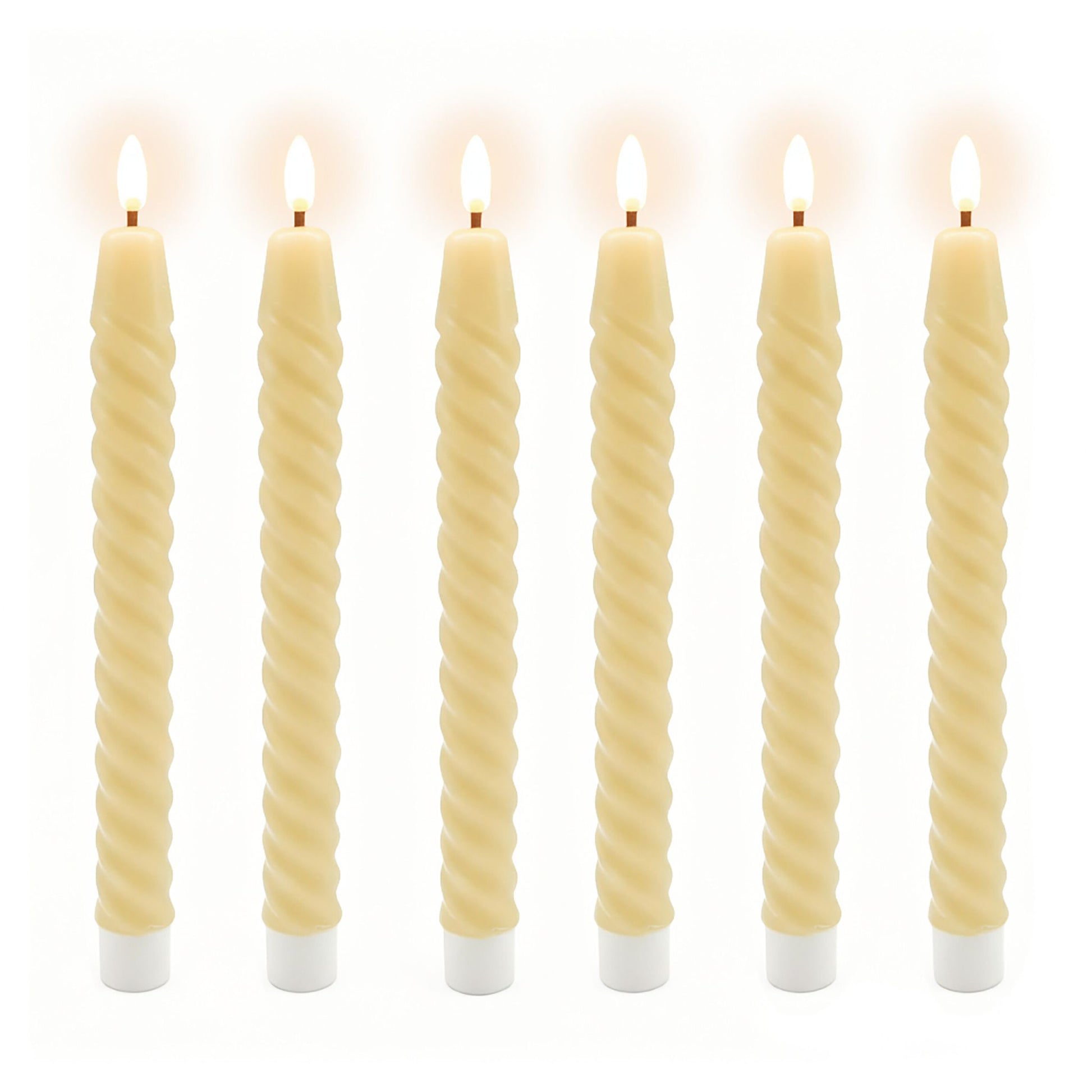 LED Stabkerzen 6er-Set Beige von Relaxdays