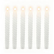 LED Stabkerzen 6er-Set Weiss von Relaxdays