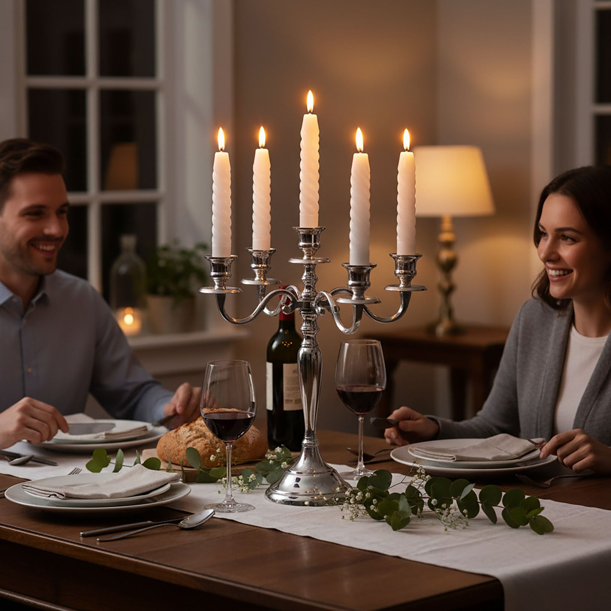 LED Stabkerzen 6er-Set Weiss von Relaxdays