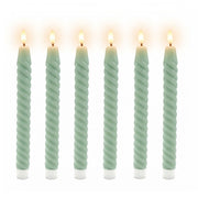 LED Stabkerzen 6er-Set Grün von Relaxdays