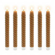 LED Stabkerzen 6er-Set Hellbraun von Relaxdays