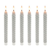 LED Stabkerzen 6er-Set Grau von Relaxdays
