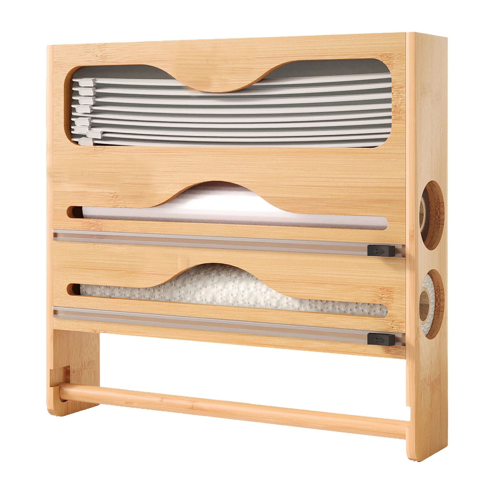 Wandrollenhalter Küche Hellbraun von Relaxdays