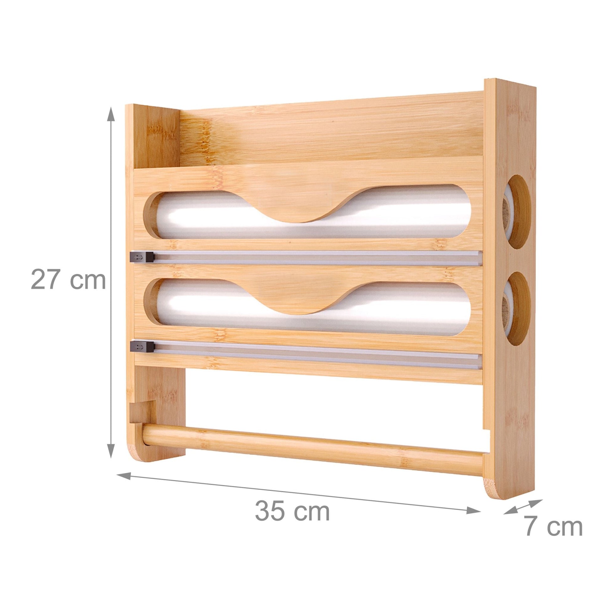 Wandrollenhalter Küche Hellbraun von Relaxdays