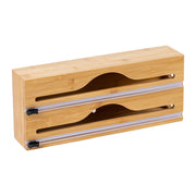 Folienspender Bambus Hellbraun von Relaxdays