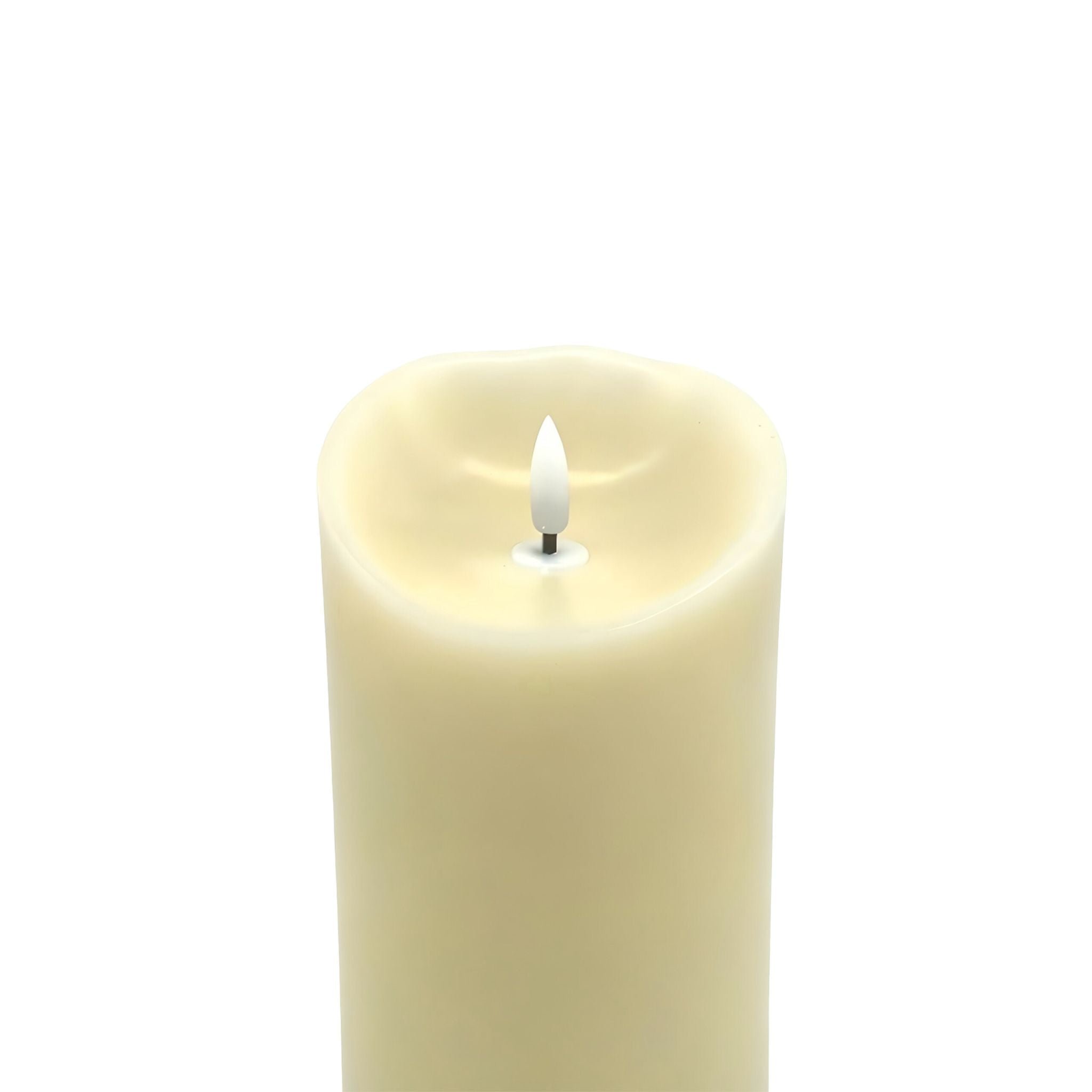 LED Kerze 30cm hoch Creme von Relaxdays