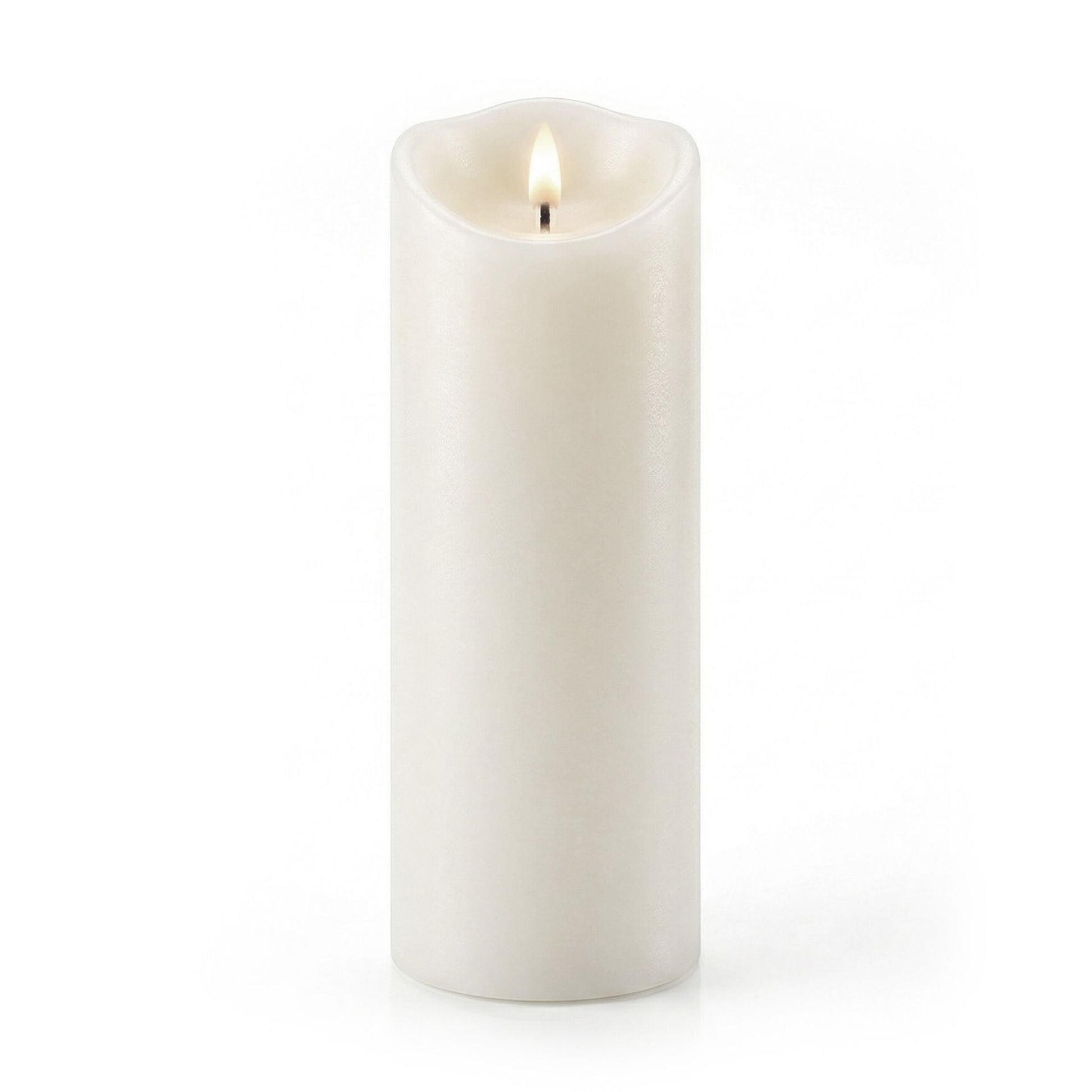 LED Kerze 30cm hoch Weiss von Relaxdays