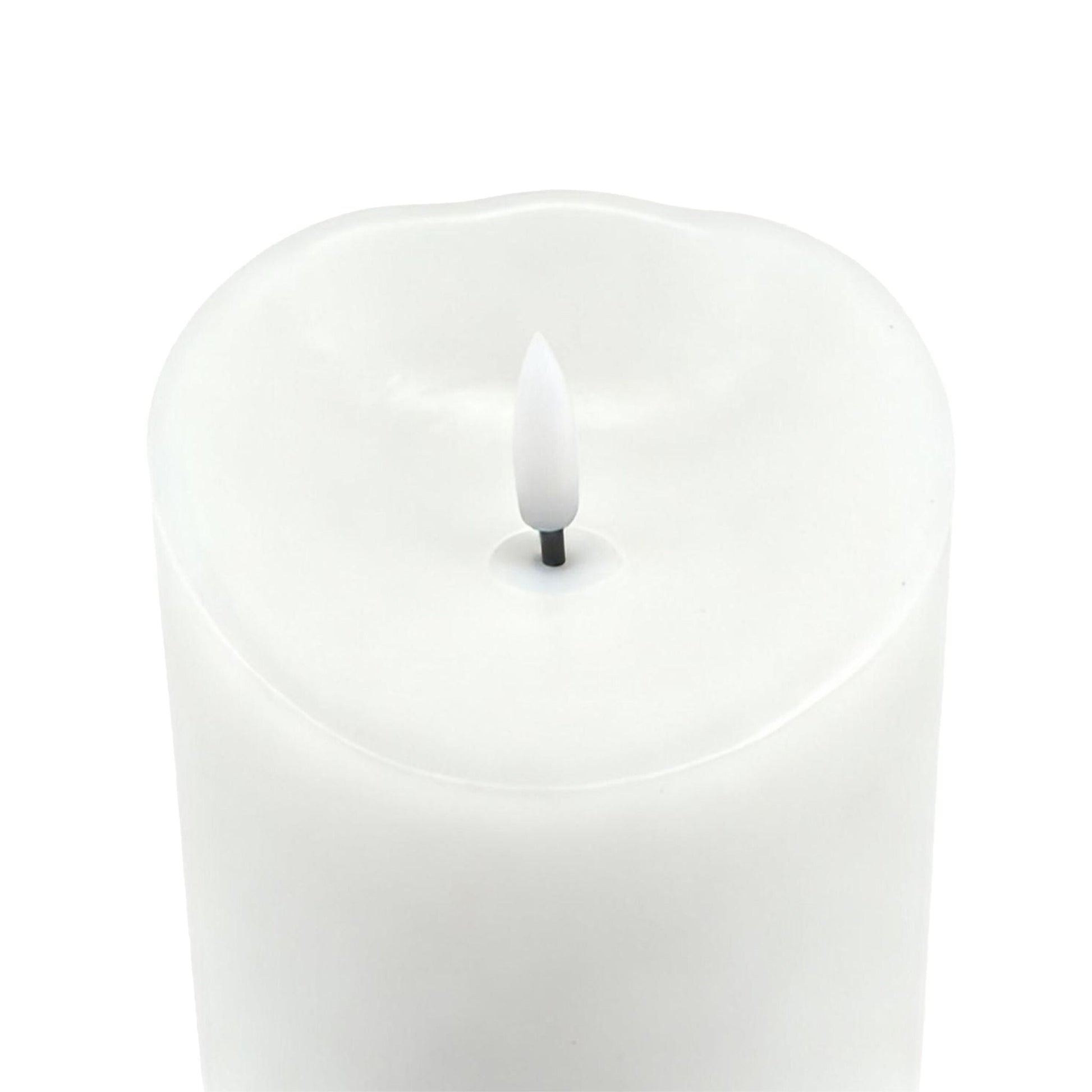 LED Kerze 30cm hoch Weiss von Relaxdays