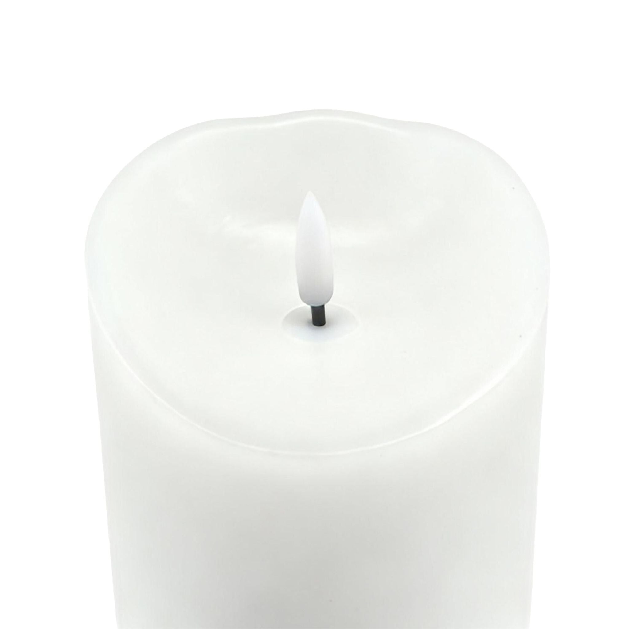 LED Kerze 30cm hoch Weiss von Relaxdays