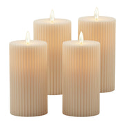 LED Kerzen 4er-Set Creme von Relaxdays