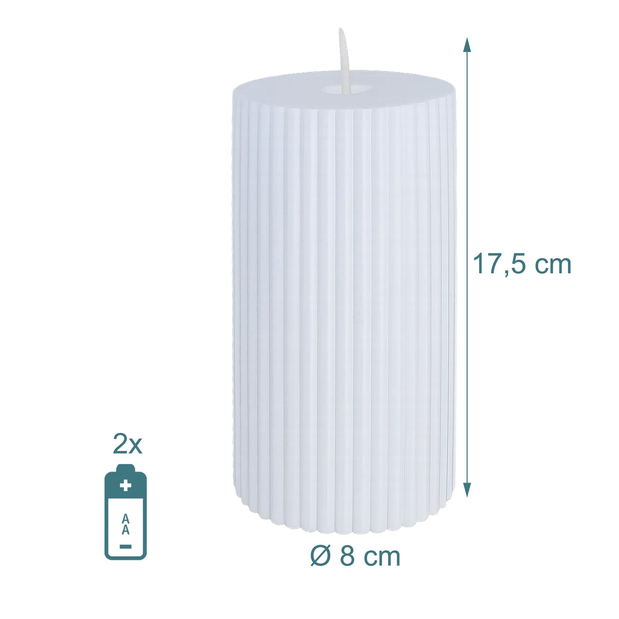 LED Kerzen 4er-Set Weiss von Relaxdays