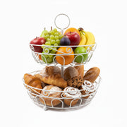 Obst Etagere 2 Etagen Weiss