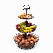 Obst Etagere 3 Etagen Schwarz