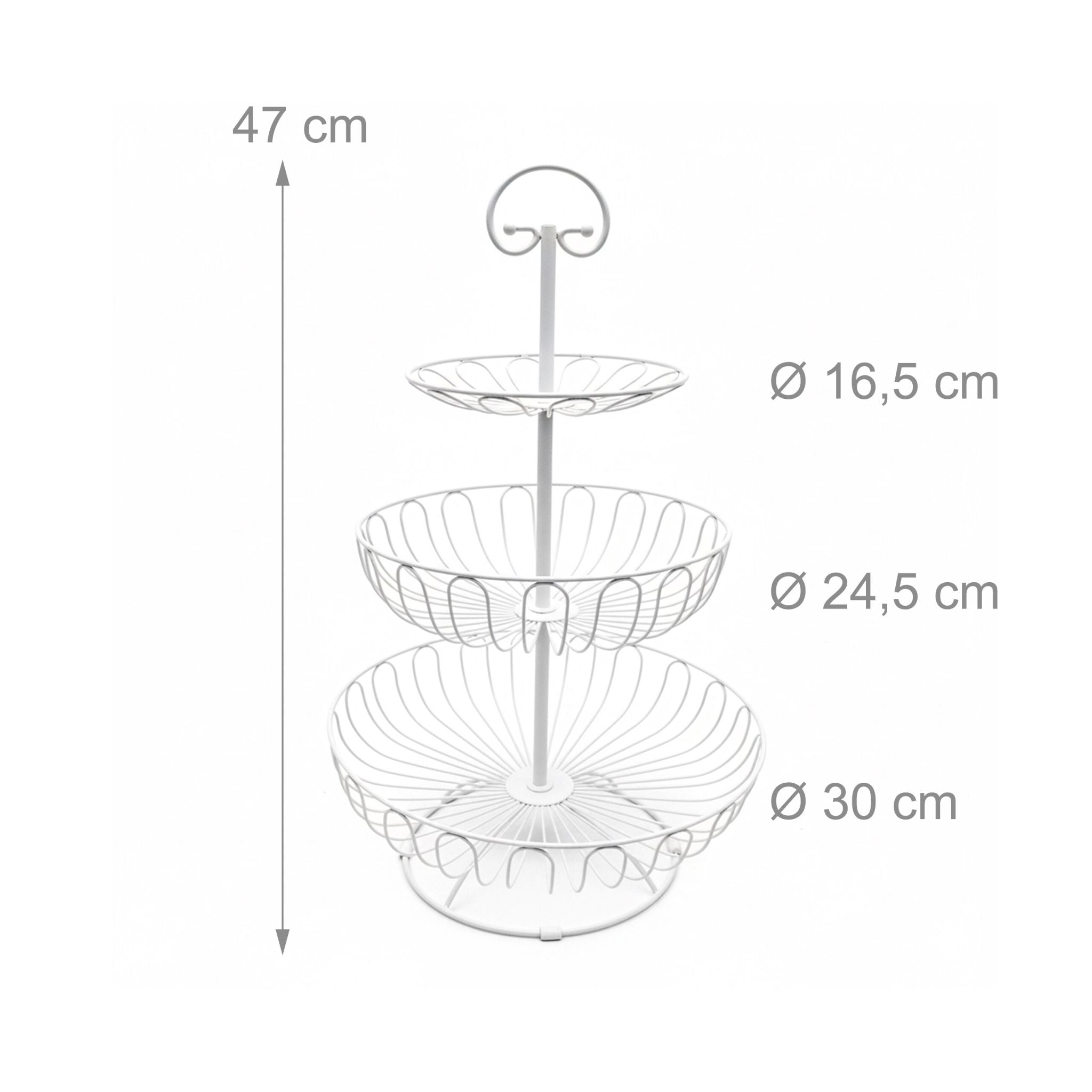 Obst Etagere 3 Etagen Weiss