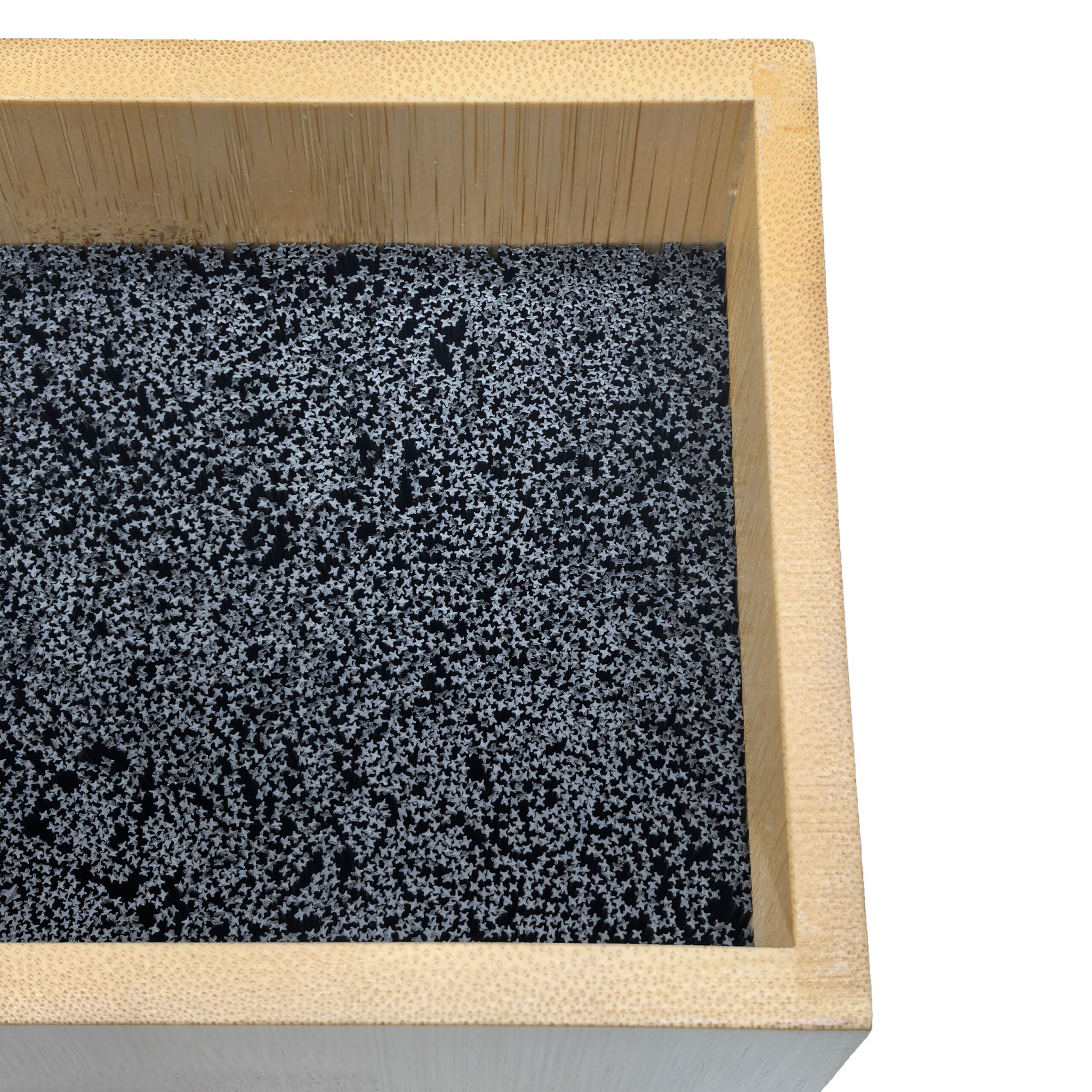 Messerblock Bambus mit Borsteneinsatz Hellbraun von Relaxdays