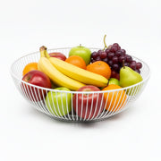 Obstschale Metall Weiss von Relaxdays