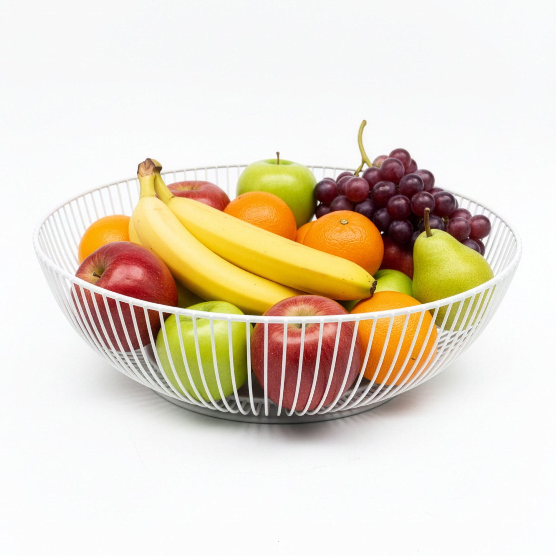 Obstschale Metall Weiss von Relaxdays