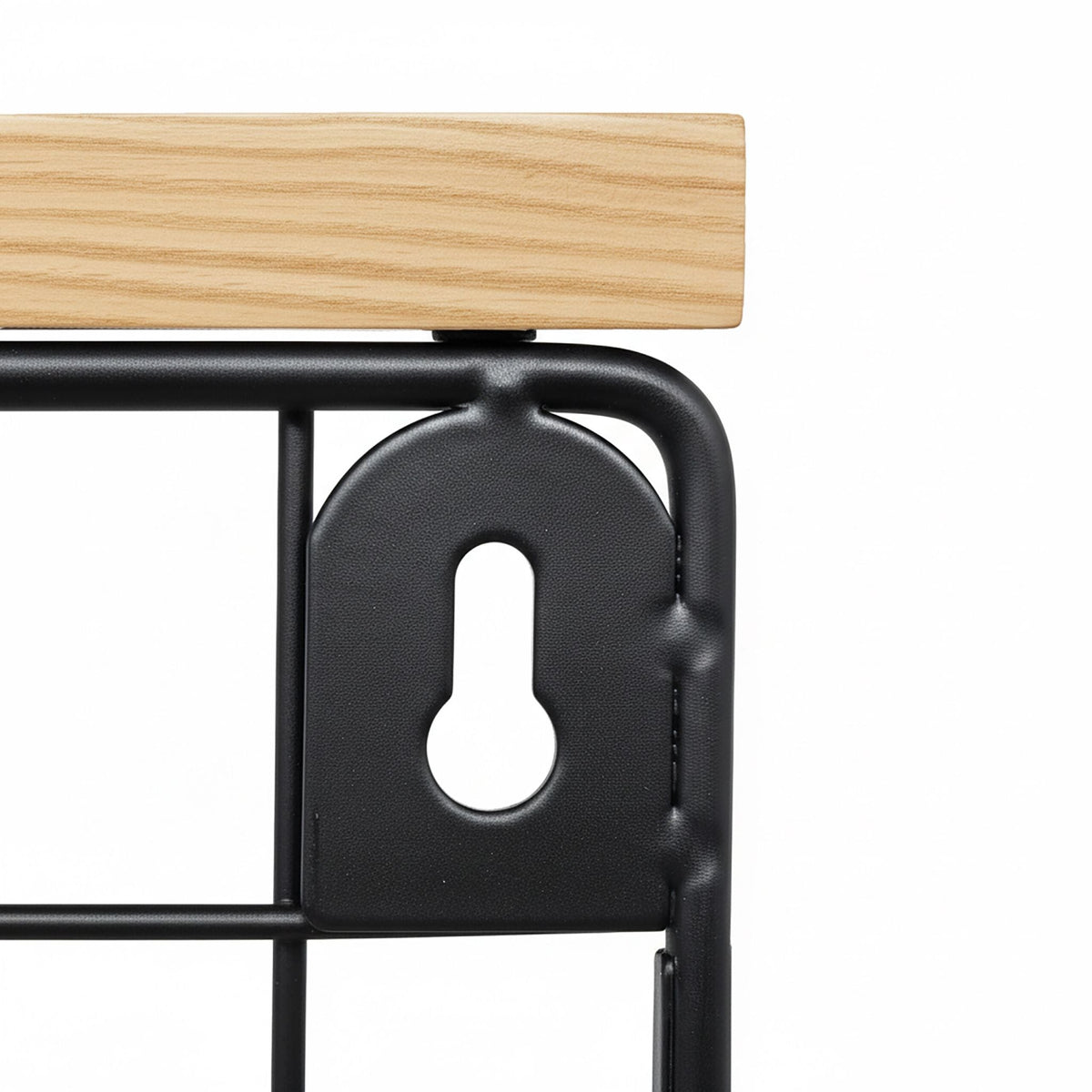 Obstkorb Wandregal Hellbraun-Schwarz von Relaxdays