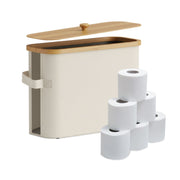 Toilettenpapier Aufbewahrung 12 Rollen Beige-Hellbraun